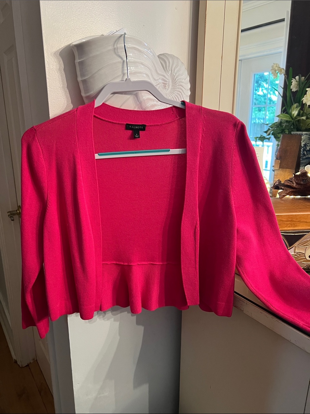 Talbots Cropped Peplum Shrug Sweater NWOT